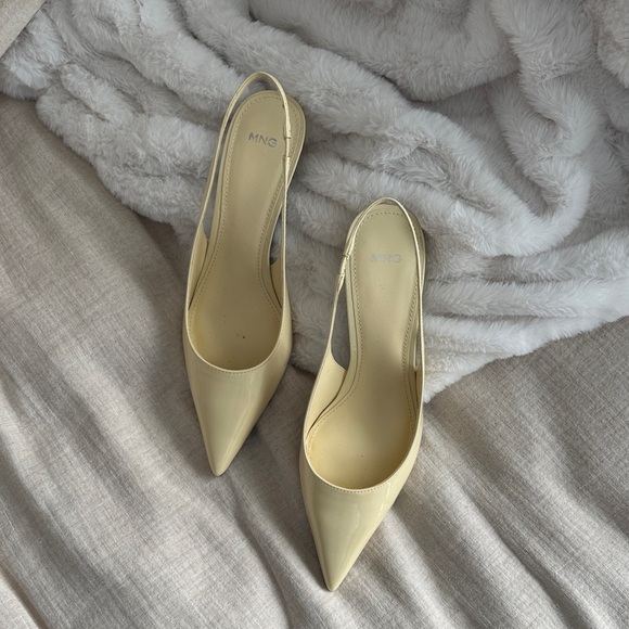 Mango Shoes - Mango Butter Yellow Kitten Heels